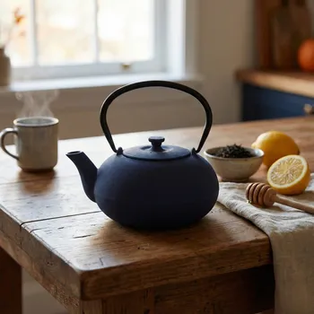 AROMELIO Litinová čajová konvice s filtrem NOMI, 800 ml, tmavě modrá