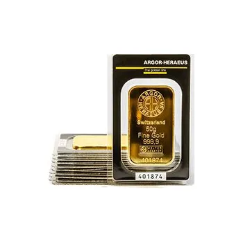 Argor Heraeus - Zlatý slitek - 50 g