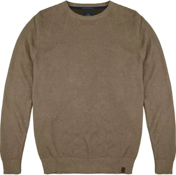 Pánský svetr Velký pánský svetr hladký přes hlavu Double Urban Outfitters Knit-8025 béžový (6XL)