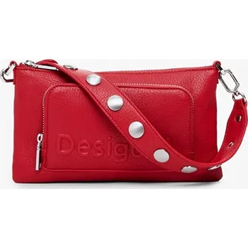 Kabelka Desigual kabelka, červená syntetická kabelka přes rameno