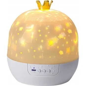 Noční světlo PROJEKTOR NOČNÍ OBLOHY LED NOČNÍ LAMPA 21 DIAPOZITIVŮ KORUNA