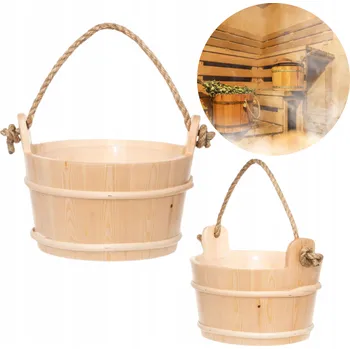 Vědro do sauny 4LIVING SMRK se šňůrou