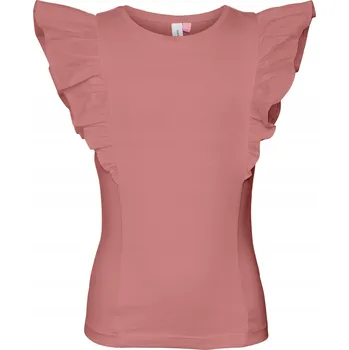 Vero Moda Girl dětské tričko s krátkým rukávem bavlna růžové, velikost 134