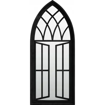 Zrcadlo Zrcadlo zahradní černé 70 x 30 cm s efektem rzi