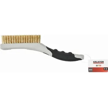 Drátěný kartáč Ruční drátěný mosazný kartáč, plastový Kreator KRTH50006