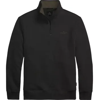 Pánská mikina Velká pánská mikina se stojáčkem na krátký zip Double Urban Outfitters MTOP-1082 černá (4XL)