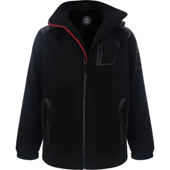 Pánská velká softshellová zimní bunda s kapucí Kam KV39 černá (8XL)