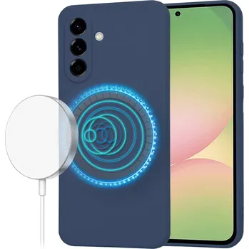 Pouzdro na mobilní telefon Techsuit - SoftFlex MagSafe - Samsung Galaxy A56 5G - tmavě modrá
