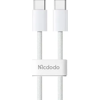 Náhradní díl pro mobilní telefon Mcdodo – datový kabel (CA-5690) – USB-C na USB-C, rychlé nabíjení PD, 3A, 60W, 480Mbps, 1m – bílý