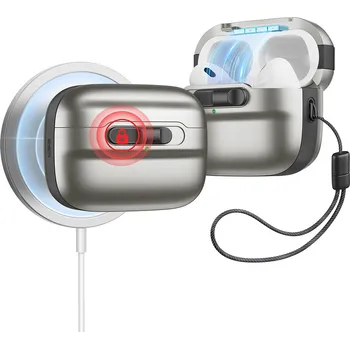 Příslušenství pro sluchátka ESR - Pulse Magnetic HaloLock - Apple AirPods Pro 1 / 2 - Titanium