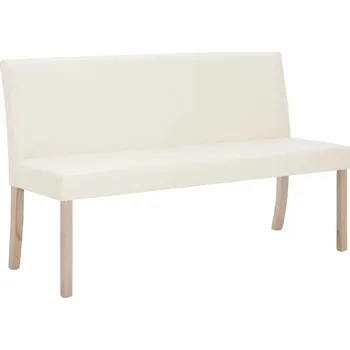 Zahradní lavice Pohodlná borovicová lavice 140x55x85 cm, krémová