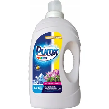 Prací prostředek Purox Gel na praní barevného prádla 4,3 L (143 praní)
