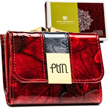 Peněženka Portfel damski lakierowany mały Peterson peněženka na bižuterii s RFID dárek