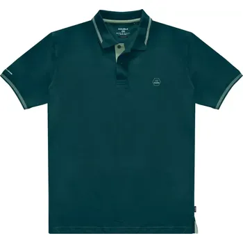 Pánské tričko Velké pánské hladké polo tričko s ozdobným límečkem Double PS-3037 tmavě modré (6XL)
