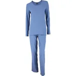 Pleas Dámské pyžamo s dlouhým rukávem modrá XL (184129-800-044)