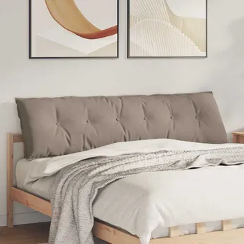 Polštář vidaXL Polštář na záda Taupe 180 x 50 cm Mikrovlákno