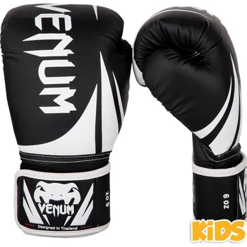 Boxerské rukavice DĚTSKÉ boxerské rukavice Venum Challenger 2.0 Kids - Black/White Váha: 6oz