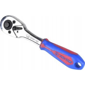 Ráčna KING TONY Ráčna 1/4" s tlačítkem 140mm PRAVO-LEVO CHROM 2766-55G