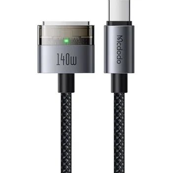 Náhradní díl pro mobilní telefon Mcdodo - magnetický kabel (CA-2070) - USB-C na MagSafe 3, 140W, LED indikátor, 2m - černý