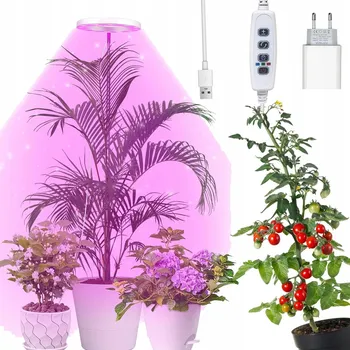 Osvětlení pro růst rostliny LED LAMPA PRO ROSTLINY Pěstební Světlo Žárovka Grow TIMER