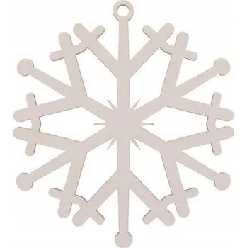 Vánoční dekorace Zdobená sněhová vločka Vánoční Koule 9 cm 3 ks