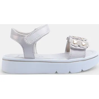 Dívčí obuv Baťa dívčí sandále na vyšší podešvi bílé, vel. 29