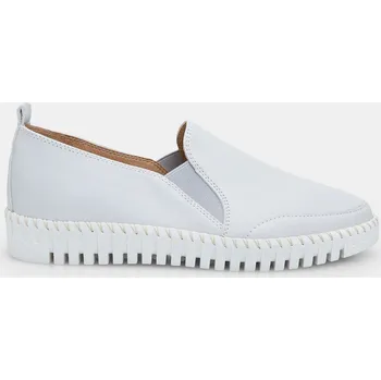 Dámské slipry Comfit kožené dámské slip-on na nevšední podrážce šedé, vel. 36