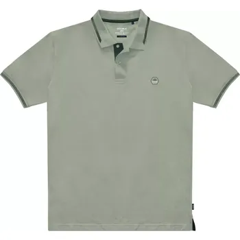 Velké pánské hladké polo tričko s ozdobným límečkem Double PS-3037 světle zelené (7XL)