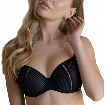 Podprsenka Podprsenka balkonetka vyztužená s kosticemi černá Kleo velké poprsí 95C