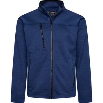 Pánská mikina Velká pánská mikina na zip hladká Kam AP012 tmavě modrá (4XL)