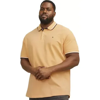 Pánské tričko Pánské velké polo tričko s límečkem Jack & Jones 12143859 oranžová (5XL)