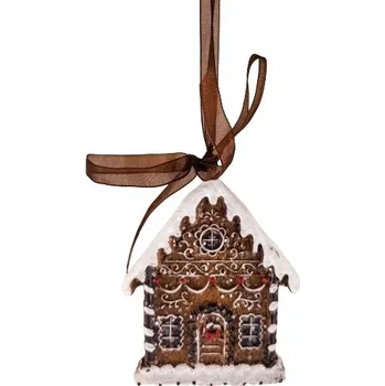Vánoční dekorace Ozdoba na stromeček, přívěsek na vánoční věnec - perníková chaloupka 9 Cm DÁREK