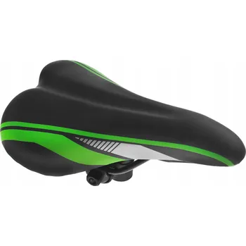 Sedlo na kolo DĚTSKÉ SEDLO 16/20 SM-311 ČERNO-ZELENÉ + OBJÍMKA