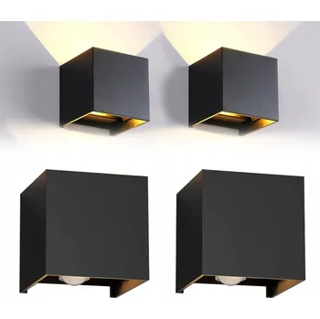 Nástěnné svítidlo 2ks Hliníkové LED nástěnné svítidlo 12W s funkcí stmívání