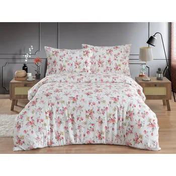 Povlečení Brotex Prodloužené povlečení krep 140x220, 70x90cm Rosario red