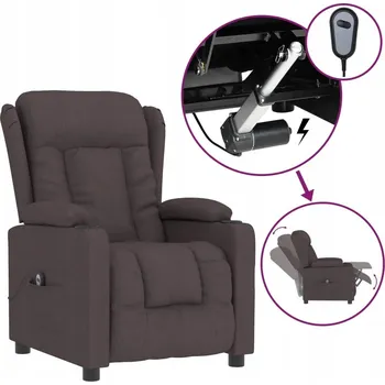 Křeslo Elektrické křeslo s polohovatelným opěradlem 72,5x96x99,5 cm, tmavě hnědá