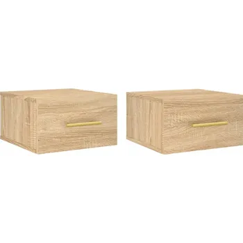 Noční stolek Závěsný noční stolek dub sonoma 35 x 35 x 20 cm 2 ks
