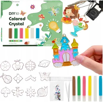 kreativní sada KREATIVNÍ UMĚLECKÁ SADA PRO MALOVÁNÍ ŠABLONY VZORY PŘÍVĚSKY VZDĚLÁVÁNÍ