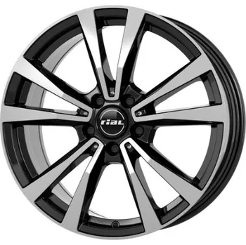 Alu kolo RIAL Alu Kola Rial M12 8x18 5x112 ET38 - Diamond-Black Front Polished 66.5