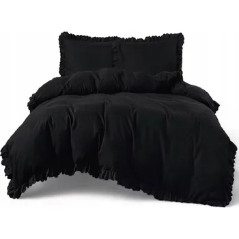 Povlečení Povlečení 160x200 s volánkem Černé