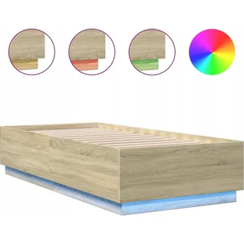 Postel Rám postele s LED 203x102x40 cm dub sonoma