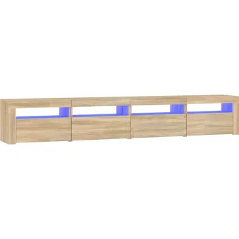 Televizní stolek TV stolek dub sonoma 240 x 35 x 40 cm s RGB LED osvětlením