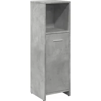 Koupelnový nábytek Koupelnová skříňka 30 x 30 x 95 cm, šedá betonu, 3 přihrádky, 1 dvířka