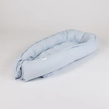 Hnízdečko pro miminko Tulimese Hnízdečko mušelínové světle modré VARIANTY PROVEDENÍ HNÍZDEČKA: HNÍZDEČKO SAMOSTATNÉ