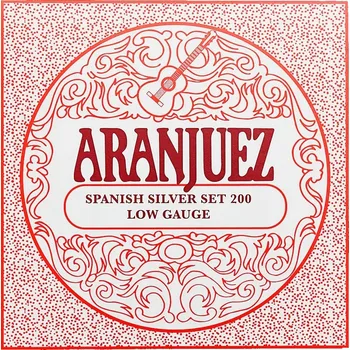 Struna pro kytaru a smyčcový nástroj Struny ARANJUEZ AR-200 pro španělskou kytaru, stříbrné, lehká tvrdost