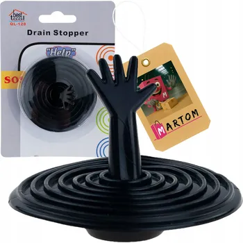 sítko a zátka do dřezu Zátka do vany, umyvadla, dřezu SILIKONOVÁ UNIVERZÁLNÍ s držátkem