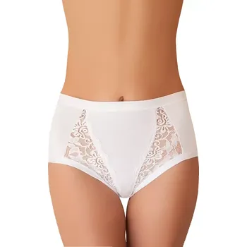 Kalhotky Dámské vyšší krajkové kalhotky S79 Risveglia Barva/Velikost: bílá / XXL/3XL