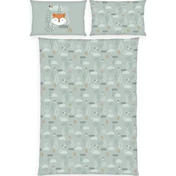 Povlečení Dětské flanelové povlečení do postýlky Herding "Nordic Forest", 100/135+40/60