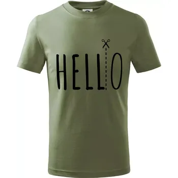Hello - Tričko dětské bavlněné - 122 cm/6 let ( Khaki )