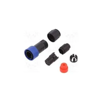 Elektrická zásuvka Konektor kulatý zástrčka zásuvka PIN 4 bez kontaktů na kabel